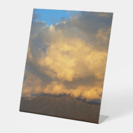 日没の雲の爆発 台座サイン