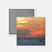 日没の雲は日付の磁石を保存 マグネット (正面/裏面)