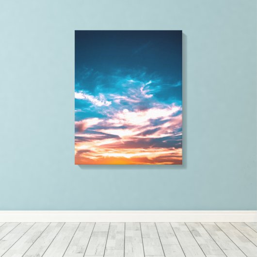 日没の雲 キャンバスプリント (インサイチュ (ウッドフロア))