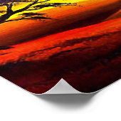 日没の風景のカスタマイズ可能 ポスター (角)