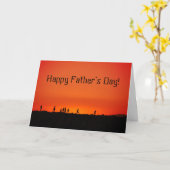 日没の風景写真父の日 カード (黄色い花)
