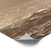 日没の風景写真 ポスター (角)