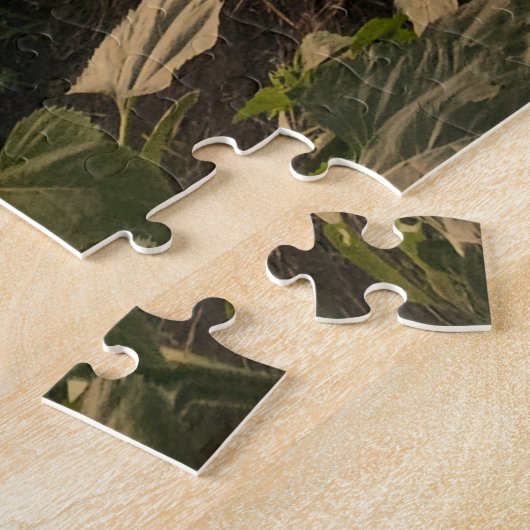 日没の風景風景自然ひまわり畑 ジグソーパズル (側面)