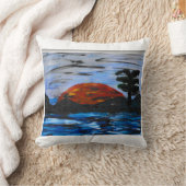 日没の風景 クッション (ブランケット)