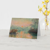 日没の風景 | タデウスマコフスキー カード (黄色い花)