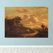 日没の風景、ラファエル・カンフユセン(I)、c.165 キャンバスプリント (インサイチュ (ウッドフロア))