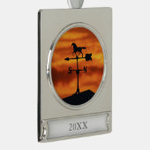 日没の風見鶏 シルバープレートバナーオーナメント (右)