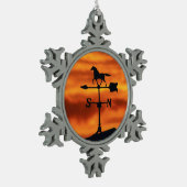 日没の風見鶏 スノーフレークピューターオーナメント (左)