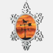 日没の風見鶏 スノーフレークピューターオーナメント (右)