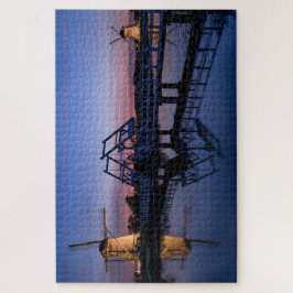 日没の風車そして可動橋 ジグソーパズル