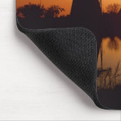 日没の風車，キンダーダイク，オランダ マウスパッド (コーナー)