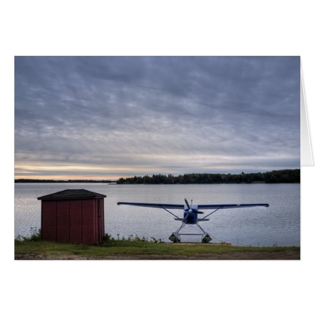 日没の飛行機 (正面横)
