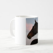 日没の馬のマグ コーヒーマグカップ (正面左)