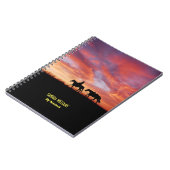 日没の馬パーソナライズされた名 ノートブック (左側)
