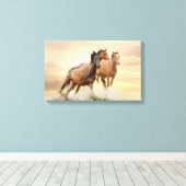 日没の馬 キャンバスプリント (インサイチュ (ウッドフロア))