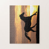 日没の馬 ジグソーパズル (縦)