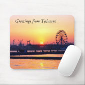日没の高雄市港の眺め マウスパッド (マウス)