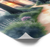 日没の魅惑の森の道 ポスター (角)