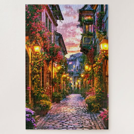 日没の魔法の町 ジグソーパズル (縦)