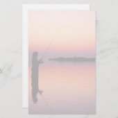 日没の魚釣りの文房具 便箋 (正面/裏面)