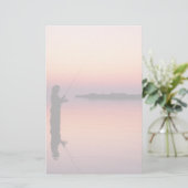 日没の魚釣りの文房具 便箋 (スタンド正面)