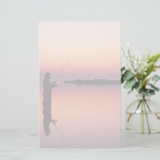 日没の魚釣りの文房具 便箋 (スタンド正面)
