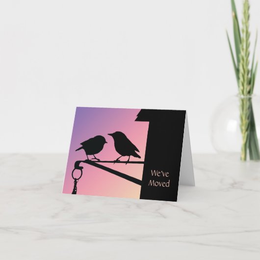 日没の鳥の住所の変更 案内状 (正面)