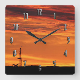 日没の(数と)時計の改修の装備 スクエア壁時計