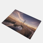 日没のBodieの島の灯台 ドアマット (アングル)