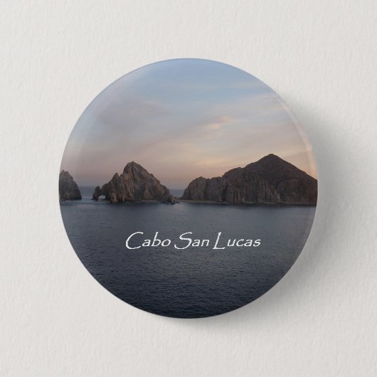 日没のCabo San Lucas 缶バッジ (正面)