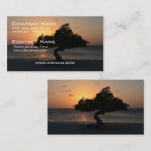 日没のDivi Diviの木 名刺 (正面/裏面)
