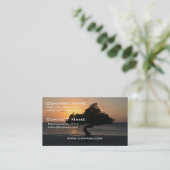 日没のDivi Diviの木 名刺 (スタンド正面)