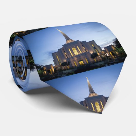 日没のGilbertの寺院 ネクタイ (ロール)