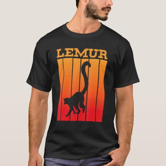 日没のLemur Shadow Silhouette Tシャツ (正面)