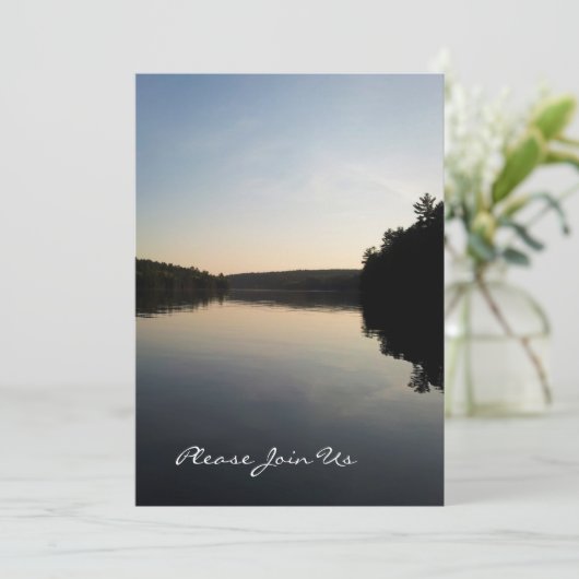 日没のwedding Invitations湖 招待状 (スタンド正面)