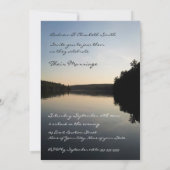 日没のwedding Invitations湖 招待状 (裏面)