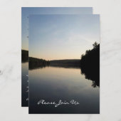 日没のwedding Invitations湖 招待状 (正面/裏面)