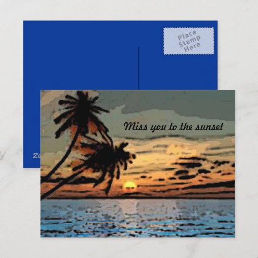 日没はがき ポストカード (正面/裏面)