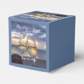 日没はビーチ結婚式の好物 フェイバーボックス (裏面サイド)