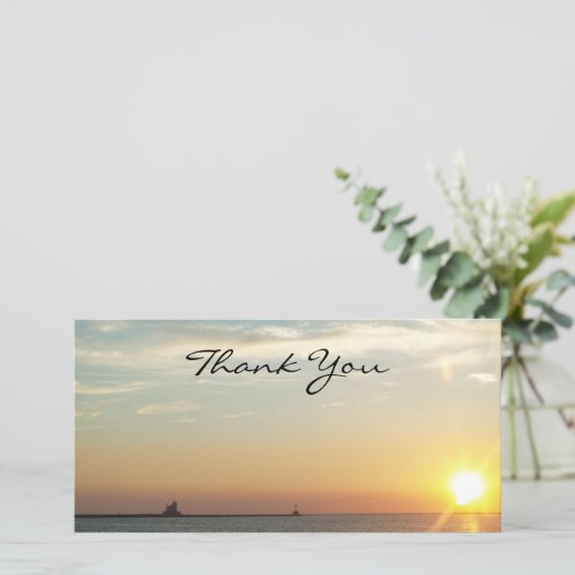 日没はフォトカード感謝していしています サンキューカード (スタンド正面)