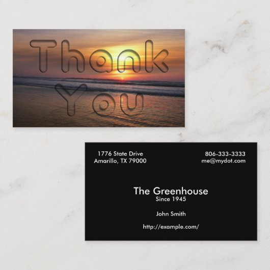 日没は名刺感謝していしています 名刺 (正面/裏面)
