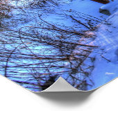 日没は橋の冬のシーンを超えて ポスター (角)