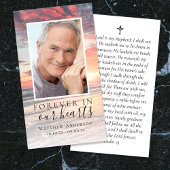 日没は永遠に私たちのハートメモリアル祈りの言葉カード