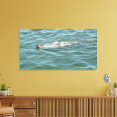 日没を漂うアザラシ キャンバスプリント (インサイチュ (リビング))