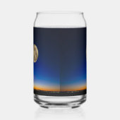 日没を過ぎて昇る満月 ガラス缶 (右)