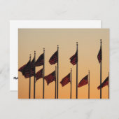 日没アメリカ愛国米国の国旗 (正面/裏面)