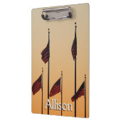 日没アメリカ愛国米国の国旗 クリップボード (左)