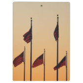 日没アメリカ愛国米国の国旗 クリップボード (裏面)