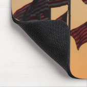 日没アメリカ愛国米国の国旗 マウスパッド (コーナー)