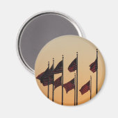 日没アメリカ愛国米国の国旗 マグネット (正面/裏面)